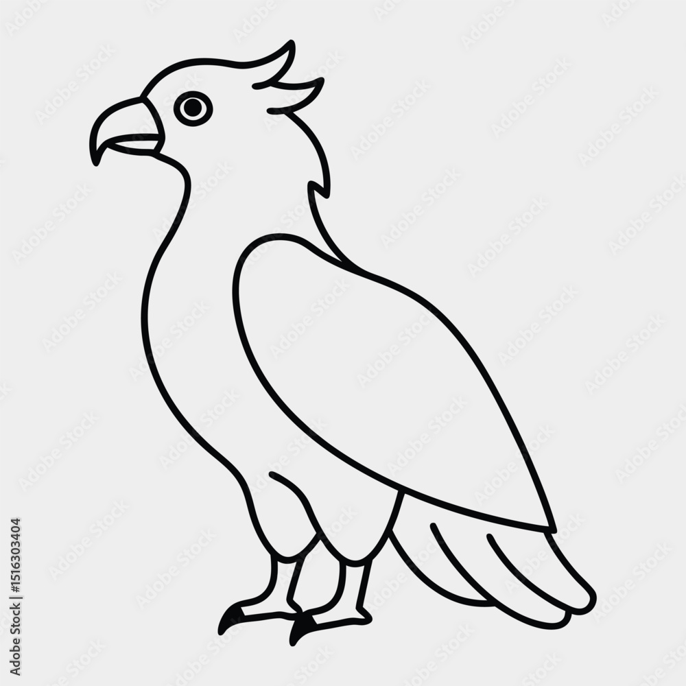 Obraz premium line art of aharpy-eaglel on the white background 0.eps