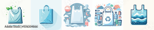Vector of a plastic bag.