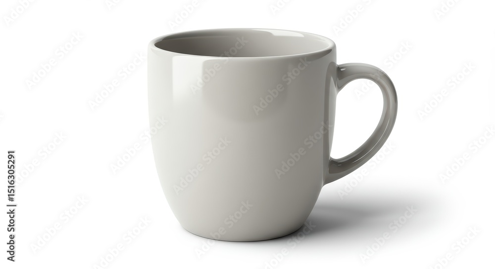Elegant Grey Ceramic Mug, Studio Shot Elegant Grey Ceramic Mug, Studio Shot