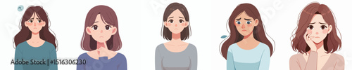 female vector expression worried