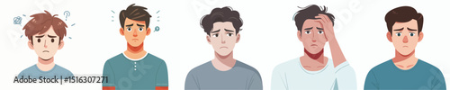 male vector expression worried