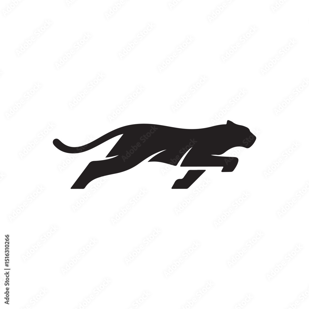 Fototapeta premium Panther logo design silhouette 