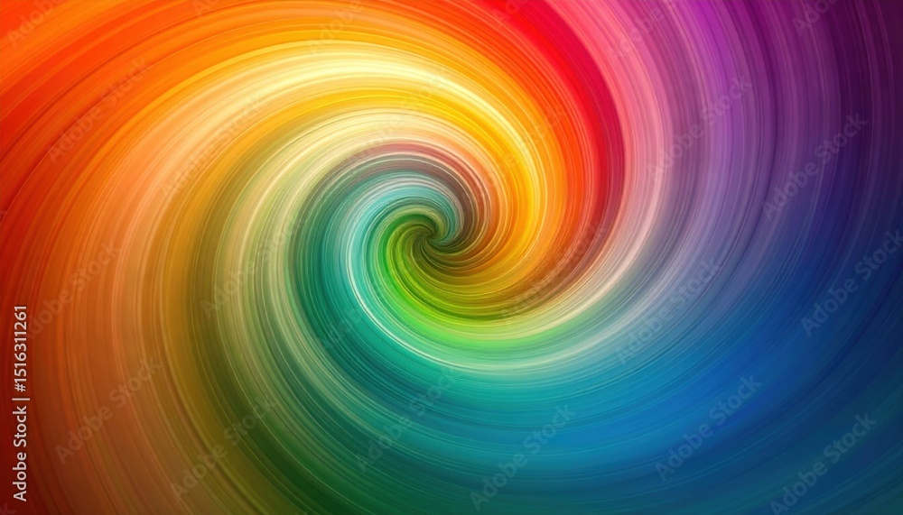 Fototapeta premium Colorful Rainbow Spiral Abstract Design