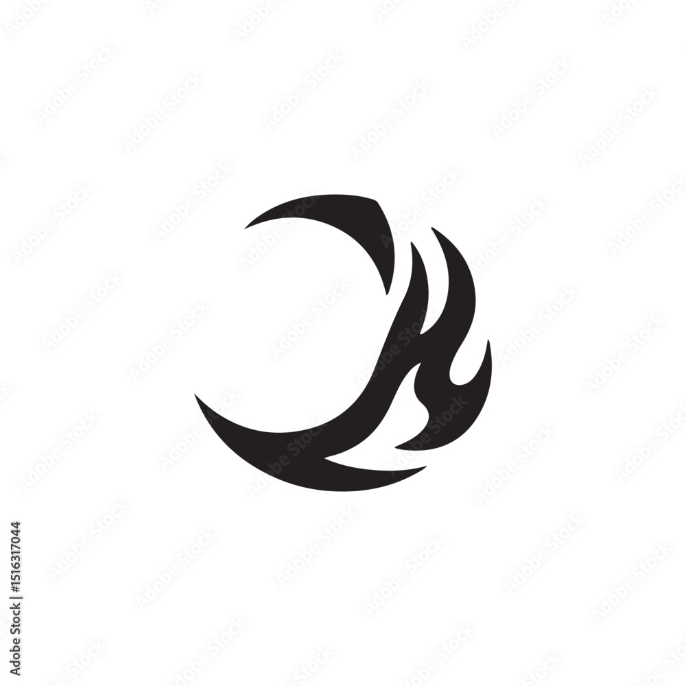 Moon icon silhouette Moon icon silhouette