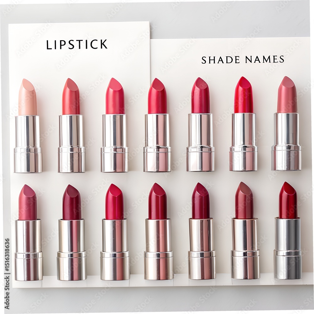 Obraz premium Variety of Lipstick Shades in Different Colors and Finishes
