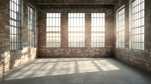 Wallpaper Mural Sunlit interior of a large industrial space. Torontodigital.ca