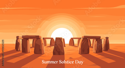 Stonehenge at sunrise during Summer Solstice