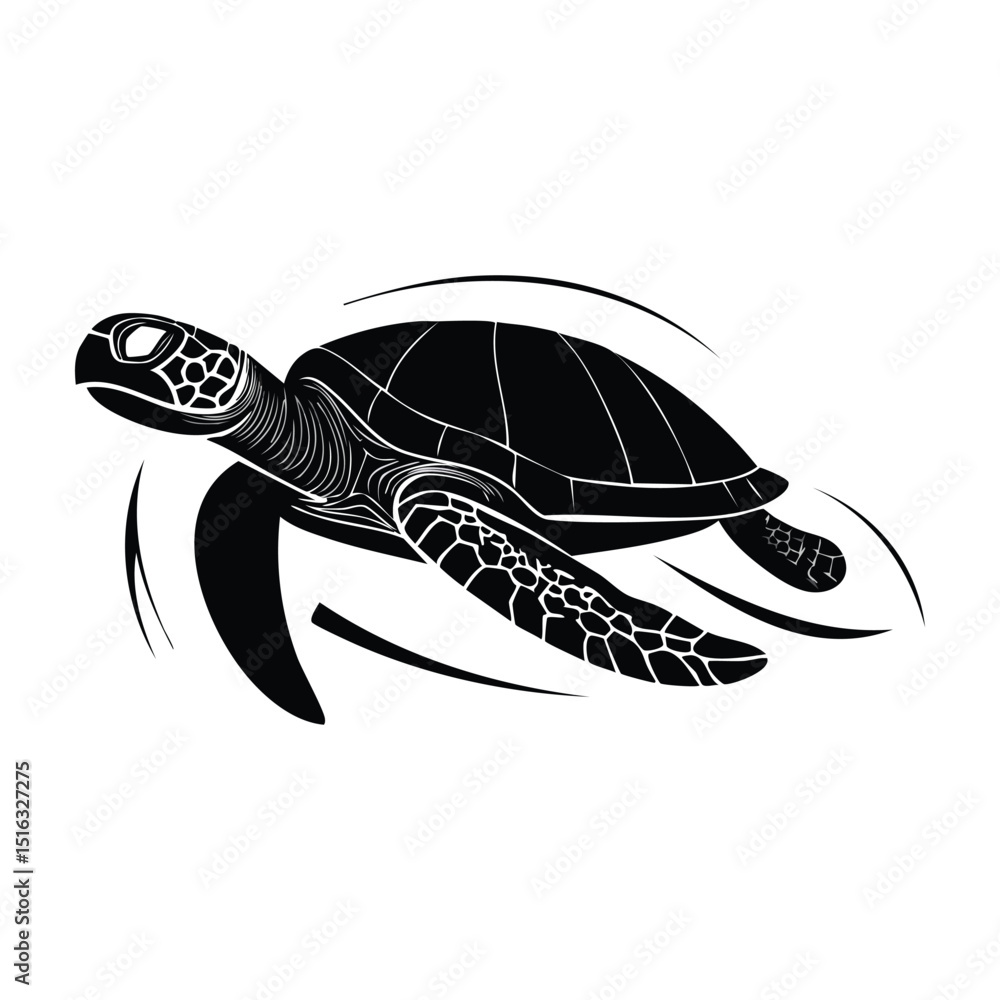 Obraz premium sea turtle vector illustration