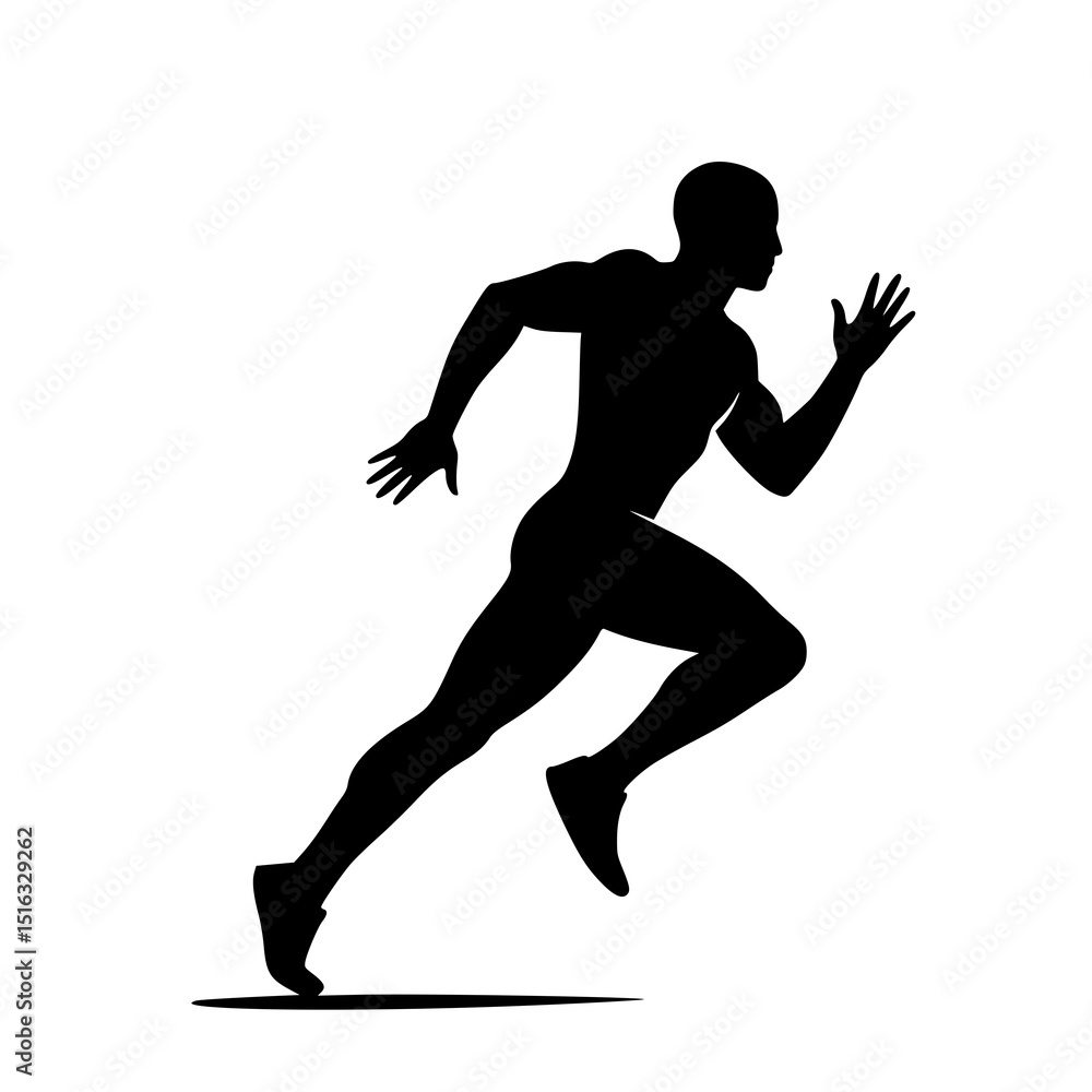 Obraz premium running man silhouette