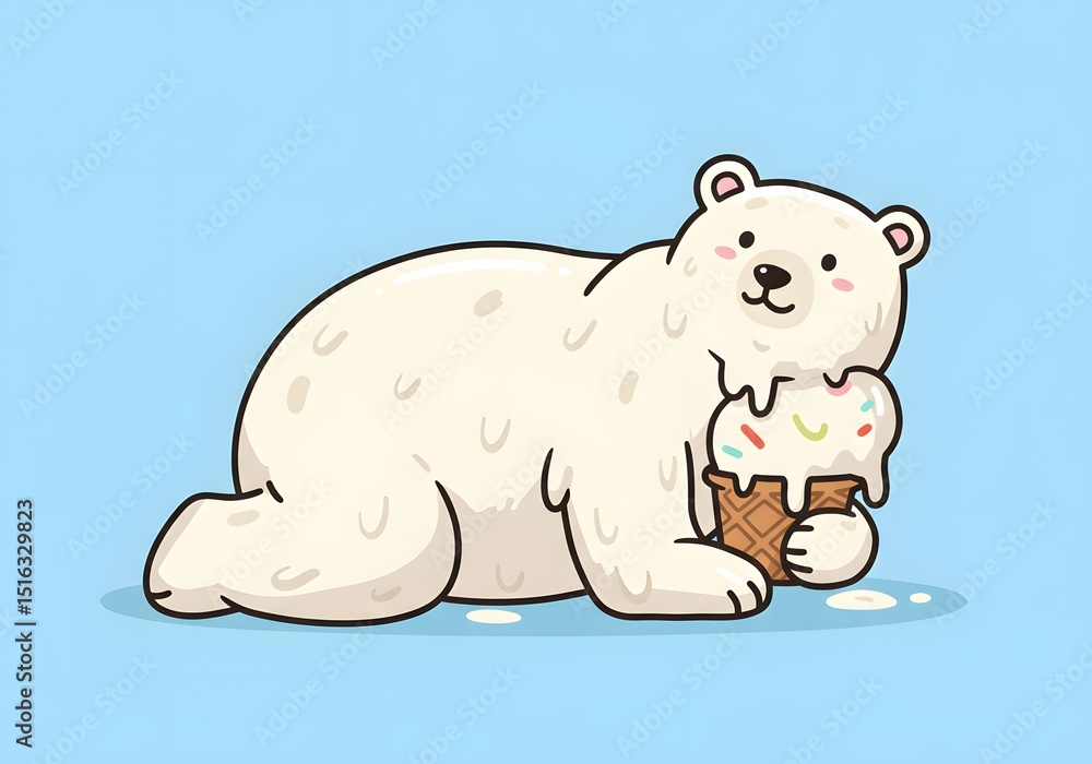 Fototapeta premium Polar Bear on Ice