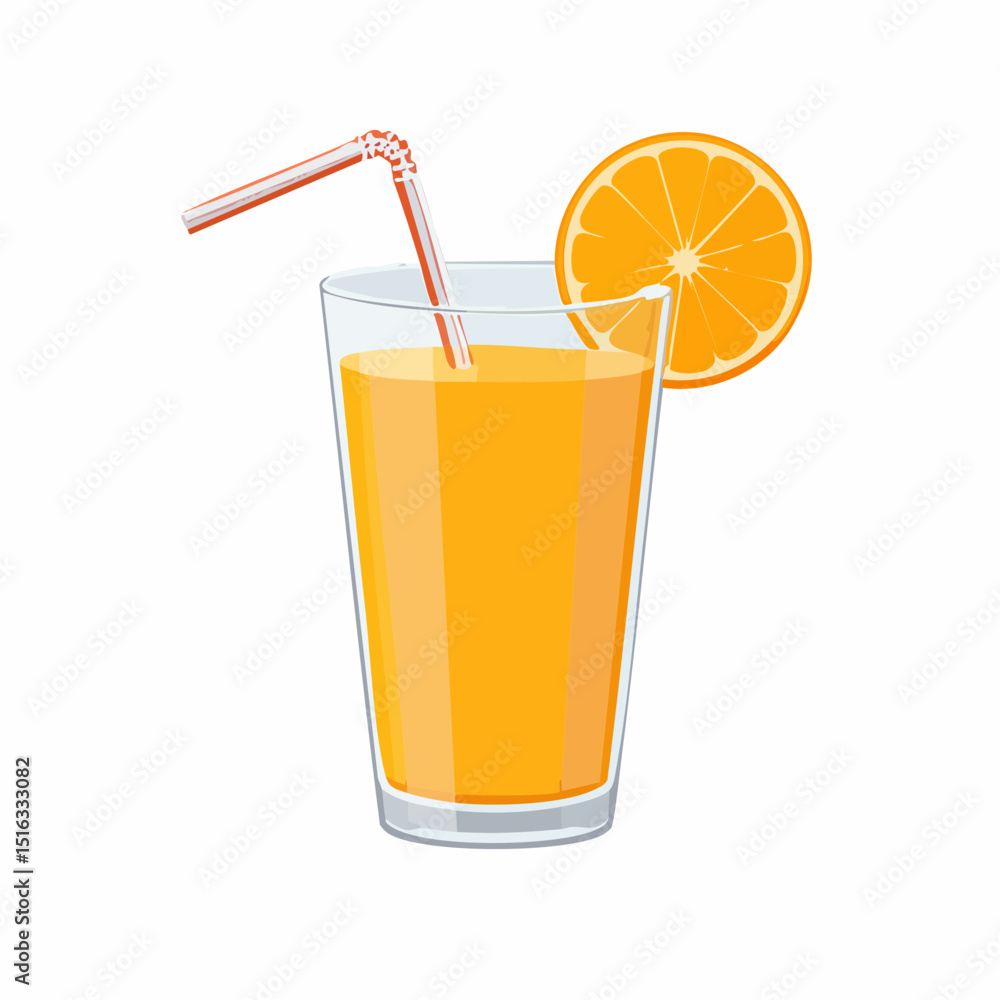 オレンジジュースのベクターイラスト素材 オレンジジュースのベクターイラスト素材