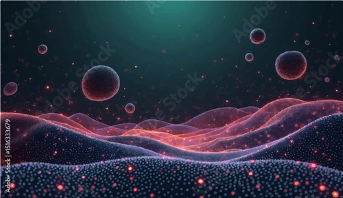 Abstract dot black pik, purple .pattern gradient texture technology background.