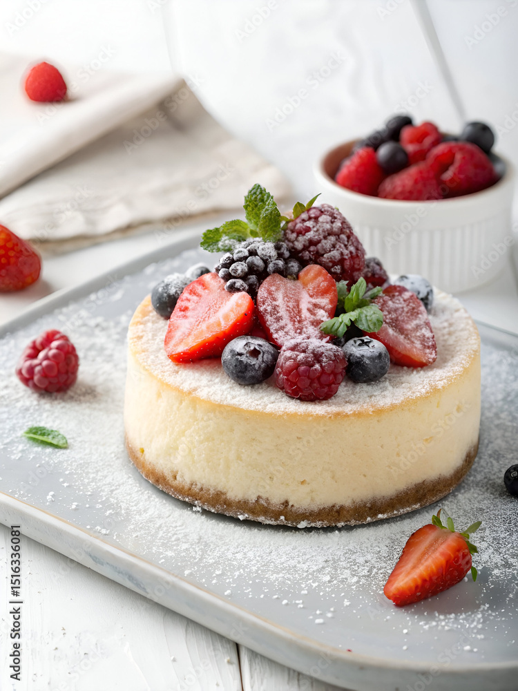 cheesecake with berries cheesecake with berries
