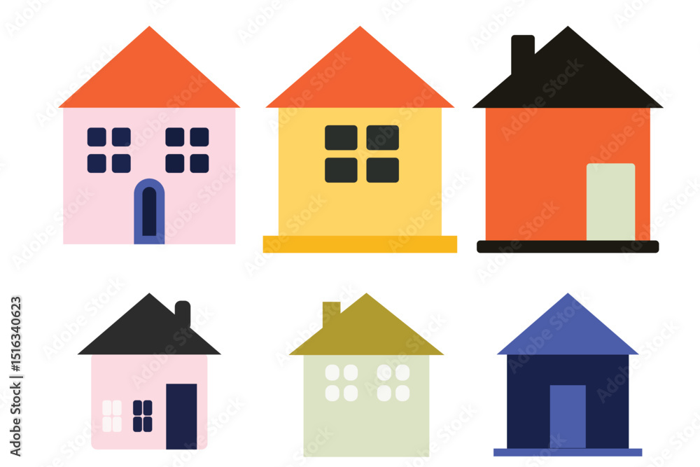 vector illustration of houses vector illustration of houses
