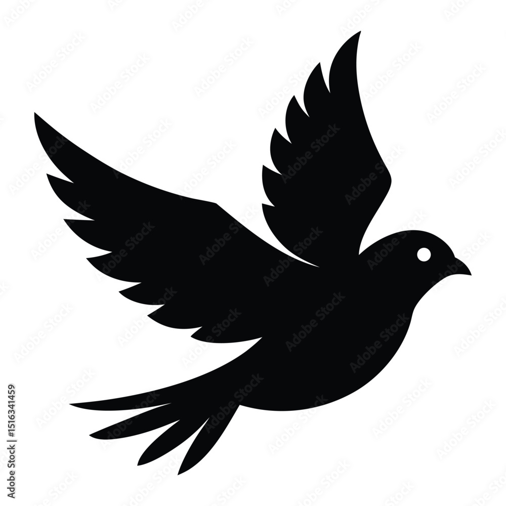 Fototapeta premium Energetic canary bird dancing silhouette great for cheerful and vibrant designs vector illustration.