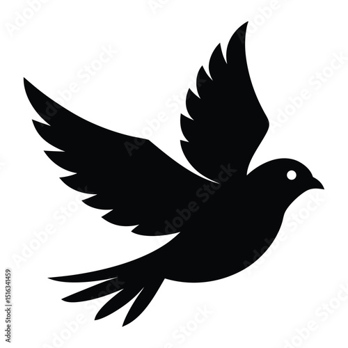 Energetic canary bird dancing silhouette great for cheerful and vibrant designs vector illustration.