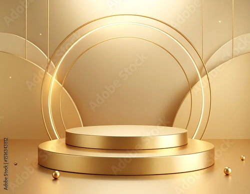 Golden podium display