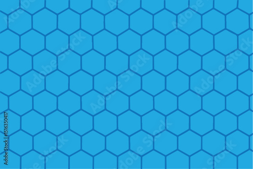 A seamless pattern of blue hexagons enhances this vector background, delivering a futuristic, structured, and visually appealing style for creative or tech projects.

