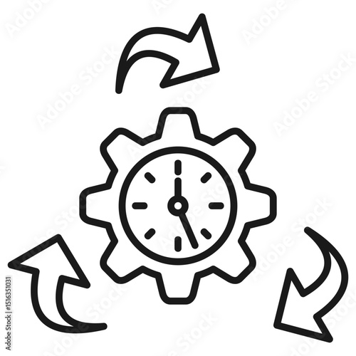 Interative Process Outline Icon