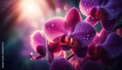 Mystical Thai Orchid – Macro Photography with Dewdrops and Dreamy Light