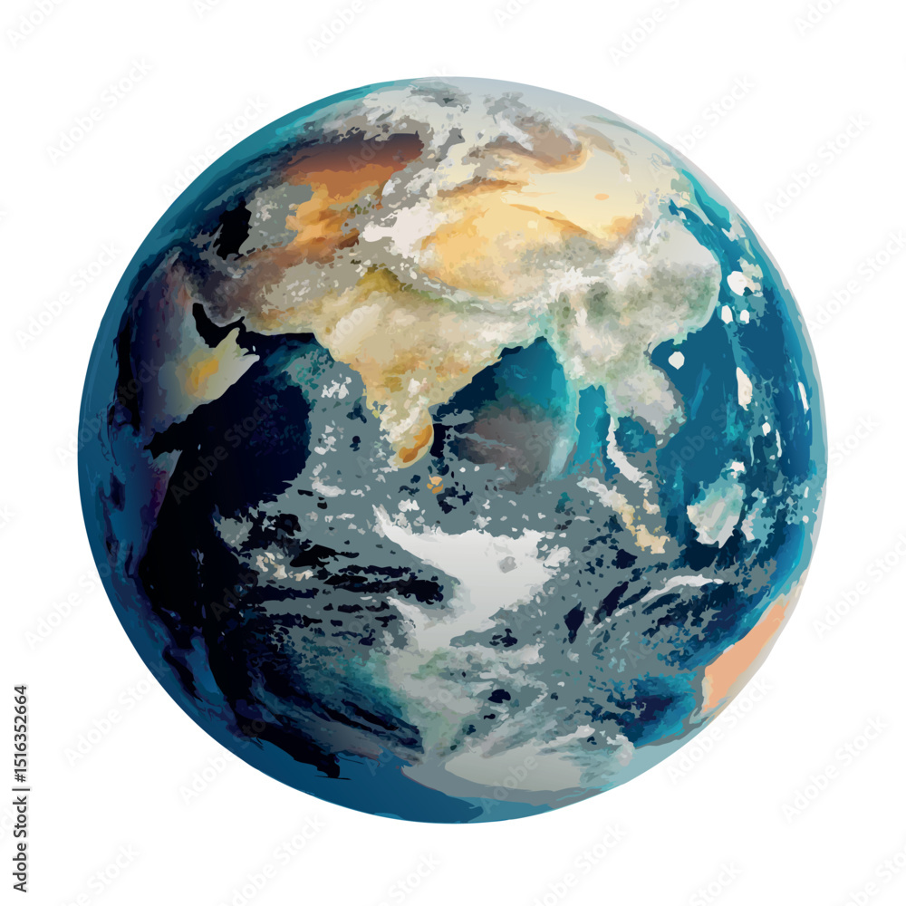 Obraz premium earth globe vector on white background