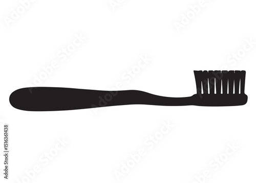 Toothbrush logo silhouette vector, Toothbrush logo icon, toothbrush silhouette vector illustration, simple black toothbrush silhouette logo vector on a white background.