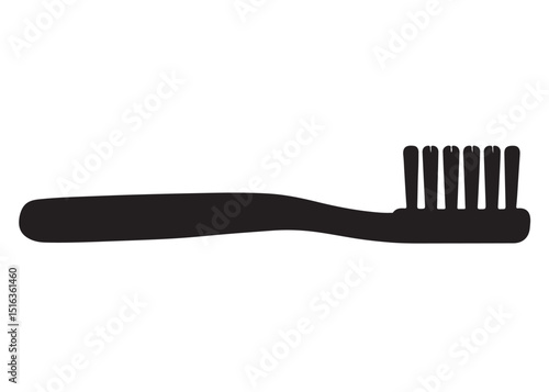 Toothbrush logo silhouette vector, Toothbrush logo icon, toothbrush silhouette vector illustration, simple black toothbrush silhouette logo vector on a white background.