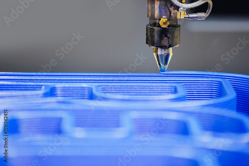 Fototapeta Naklejka Na Ścianę i Meble -  Cnc machine 3d precision printing with plastic