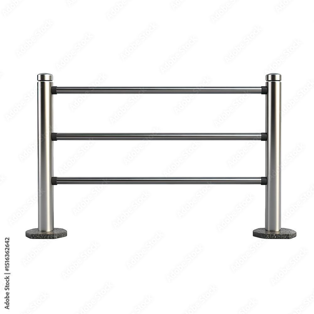 Obraz premium Sturdy metal barrier designed for outdoor use in parks and public spaces