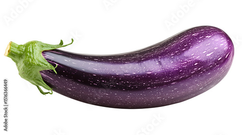 Wallpaper Mural A fresh and vibrant organic purple eggplant isolated against a simple isolated on white transparent background PNG cutout Torontodigital.ca
