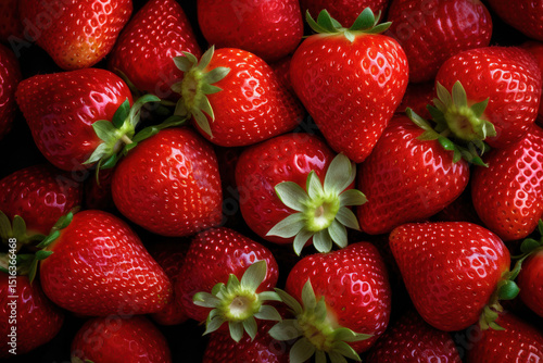 Fresh ripe red strawberries.