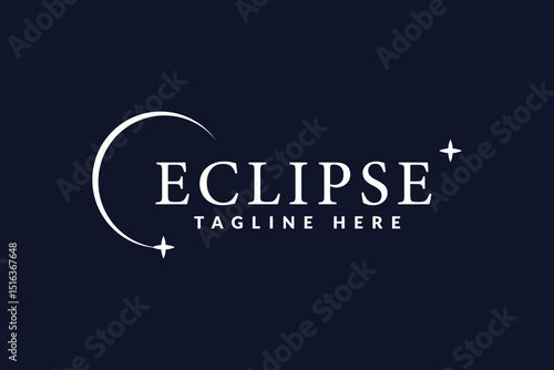 eclipse logo vector illustration, circle sunshine logo template