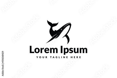 whale logo design. logo icon vector illustration silhouette