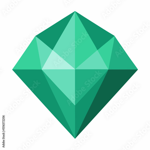 Elegant jade gemstones icon on white background.
