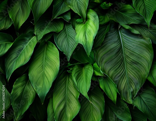 lush green leaves creating a dense vibrant texture foliage fills the frame nature s beauty