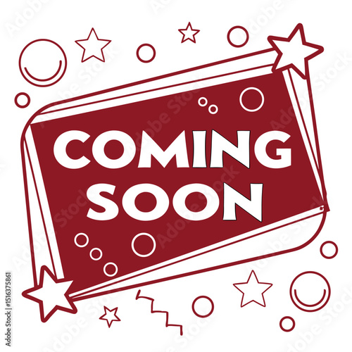 Coming Soon Text Style in Text Effect Comic Background. Vector Art Illustration.
