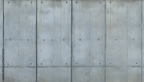 Detailed Concrete Wall with Bolt Holes and Vertical Panel Lines