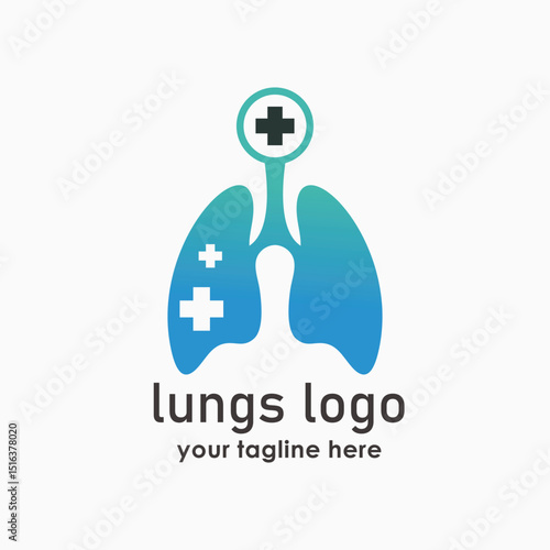 Lung Care Logo Vector Template  health logo inspiration  lungs and medical design vector