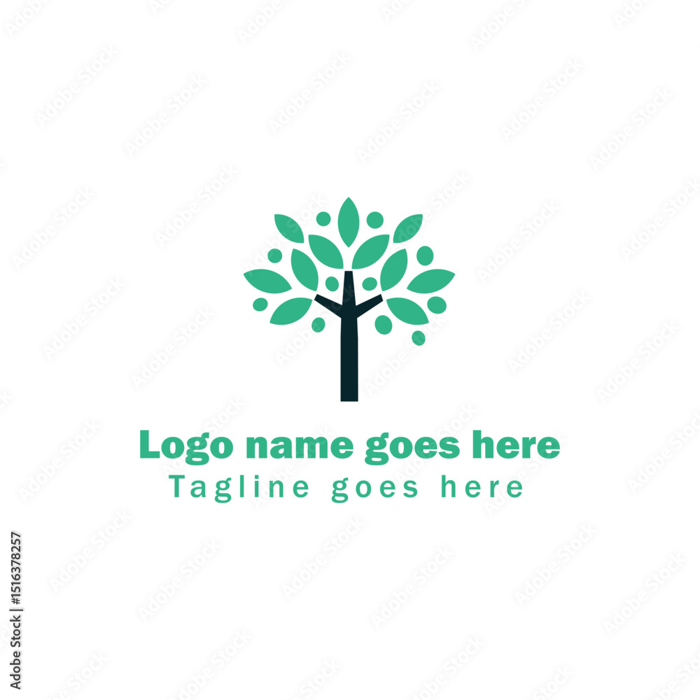 Obraz premium Tree logo design template