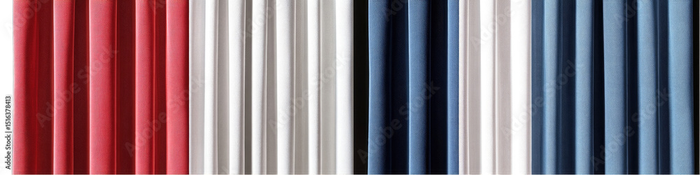Fototapeta premium Vertical striped colored fabric panels