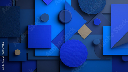 Abstract blue geometric flowchart symbolizing modern corporate efficiency and structured innovation