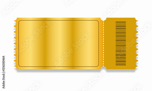 Ticket mockup on white background.