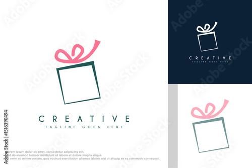 Present gift box icon. Vector isolated elements. Christmas gift icon illustration vector symbol. Surprise present linear design. Stock vector.