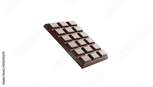 Delicious brown chocolate bar displayed on a tranparent background png image