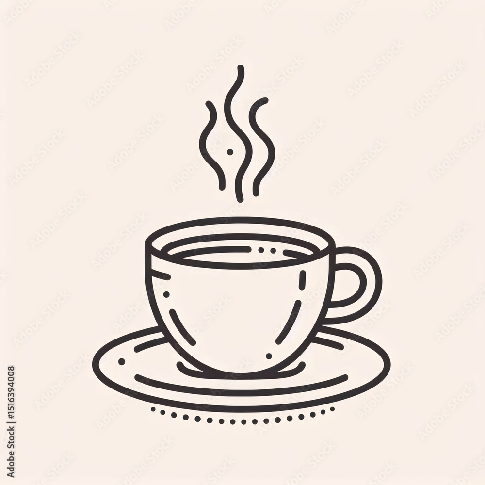 Obraz premium Coffee Cup Drawing