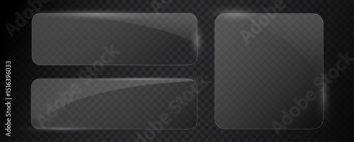 png floating transparent glass panel with sleek frame shiny beveled prism modern overlay abstract effect crystal soft glow digital border realistic clean design stylish collection rectangle

