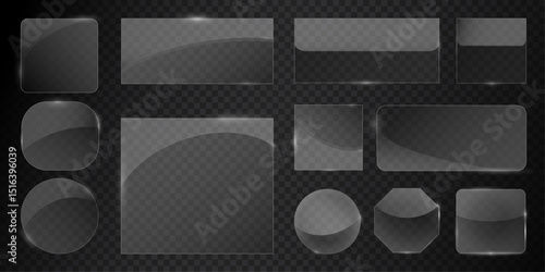 png floating transparent glass panel with sleek frame shiny beveled prism modern overlay abstract effect crystal soft glow digital border realistic clean design stylish collection rectangle

