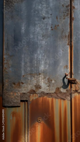 Close-up of corroded metal surface featuring layers of rust, decay, and weathering for industrial or grungy textures and backgrounds.