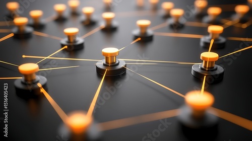 Abstract network of interconnected nodes