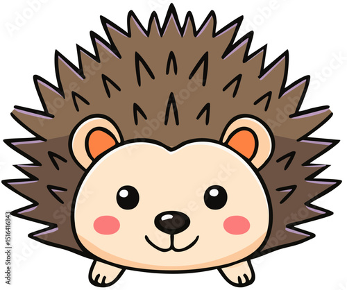 Happy Hedgehog Illustration